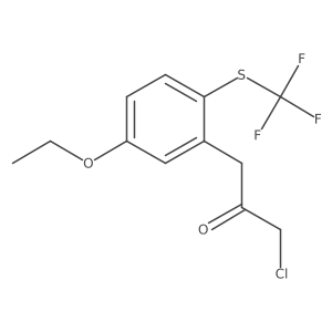 1-Chloro-3-(5-ethoxy-2-(trifluoromethylthio)phenyl)propan-2-one Structure