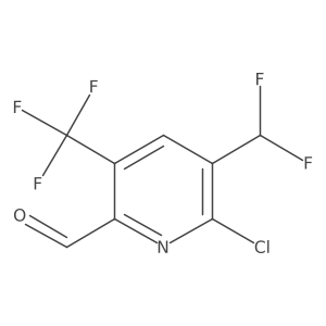 6-Chloro-5-(difluoromethyl)-3-(trifluoromethyl)picolinaldehyde Structure