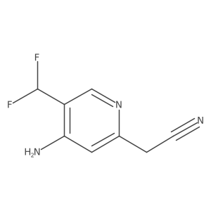 2-(4-Amino-5-(difluoromethyl)pyridin-2-yl)acetonitrile结构式