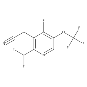 2-(Difluoromethyl)-4-fluoro-5-(trifluoromethoxy)pyridine-3-acetonitrile Structure