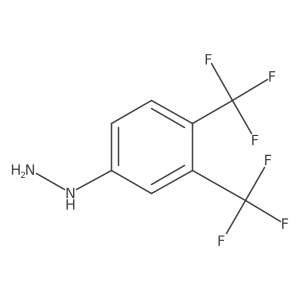 (3,4-Bis(trifluoromethyl)phenyl)hydrazine结构式