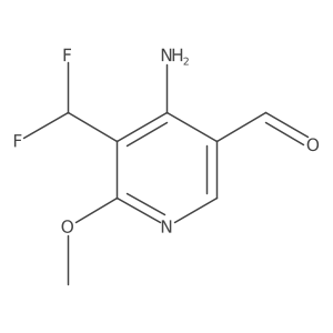 4-Amino-5-(difluoromethyl)-6-methoxynicotinaldehyde结构式