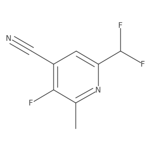 4-Cyano-6-(difluoromethyl)-3-fluoro-2-methylpyridine Structure
