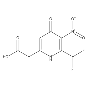 2-(Difluoromethyl)-4-hydroxy-3-nitropyridine-6-acetic acid结构式