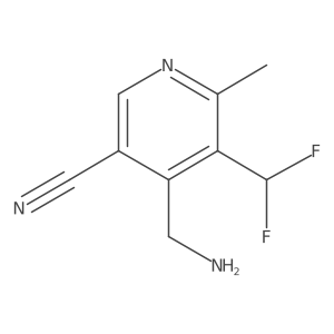 4-(Aminomethyl)-5-(difluoromethyl)-6-methylnicotinonitrile Structure