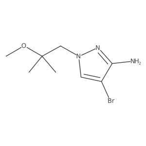4-Bromo-1-(2-methoxy-2-methylpropyl)-1H-pyrazol-3-amine结构式
