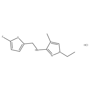 1-ethyl-N-[(5-fluoro-2-thienyl)methyl]-4-methyl-1H-pyrazol-3-amine结构式