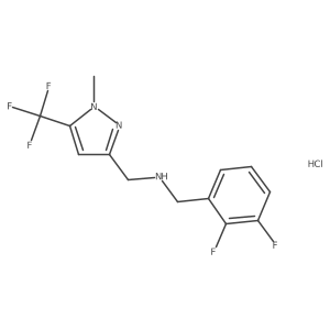 1-(2,3-difluorophenyl)-N-[[1-methyl-5-(trifluoromethyl)pyrazol-3-yl]methyl]methanamine;hydrochloride结构式