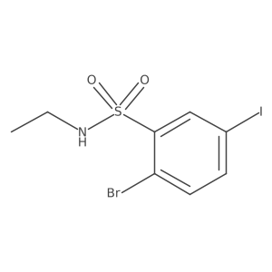 2-Bromo-N-ethyl-5-iodobenzene-1-sulfonamide Structure