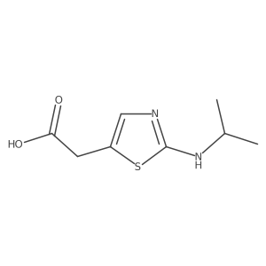 2-{2-[(Propan-2-yl)amino]-1,3-thiazol-5-yl}acetic acid结构式