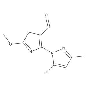 4-(3,5-dimethyl-1H-pyrazol-1-yl)-2-methoxy-1,3-thiazole-5-carbaldehyde Structure