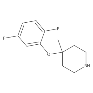 4-(2,5-Difluorophenoxy)-4-methylpiperidine Structure