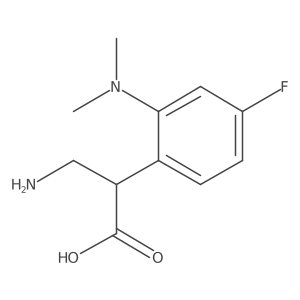 3-Amino-2-[2-(dimethylamino)-4-fluorophenyl]propanoic acid结构式