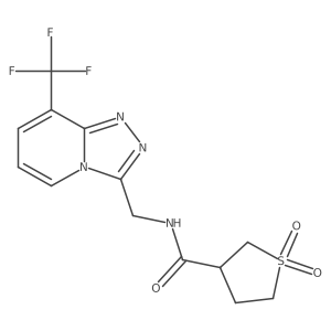 N-((8-(trifluoromethyl)-[1,2,4]triazolo[4,3-a]pyridin-3-yl)methyl)tetrahydrothiophene-3-carboxamide 1,1-dioxide Structure