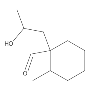 1-(2-Hydroxypropyl)-2-methylcyclohexane-1-carbaldehyde结构式