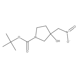 Tert-butyl 3-hydroxy-3-(nitromethyl)pyrrolidine-1-carboxylate Structure