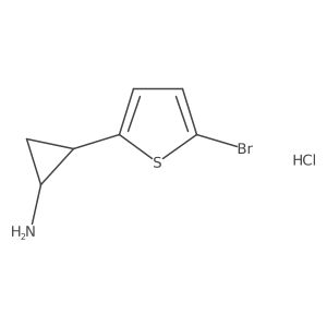 2-(5-Bromothiophen-2-yl)cyclopropan-1-amine hydrochloride Structure