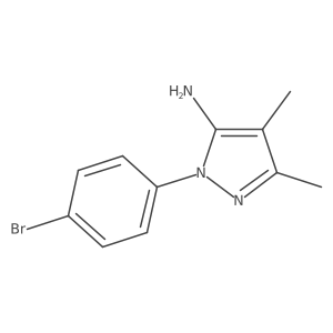 2-(4-bromophenyl)-4,5-dimethyl-2,3-dihydro-1H-pyrazol-3-imine Structure