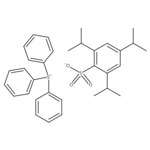 2,4,6-Tris(1-methylethyl)benzenesulfonic acid triphenylsulfonium结构式