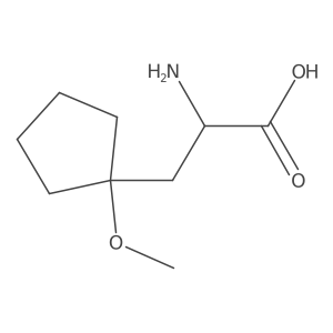 2-Amino-3-(1-methoxycyclopentyl)propanoic acid结构式