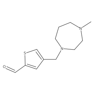 4-[(4-Methyl-1,4-diazepan-1-yl)methyl]thiophene-2-carbaldehyde Structure
