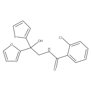 2-chloro-N-(2-(furan-2-yl)-2-hydroxy-2-(thiophen-2-yl)ethyl)benzamide Structure
