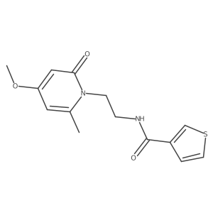 N-(2-(4-methoxy-6-methyl-2-oxopyridin-1(2H)-yl)ethyl)thiophene-3-carboxamide Structure