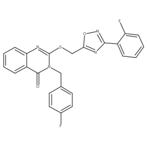 3-(4-fluorobenzyl)-2-(((3-(2-fluorophenyl)-1,2,4-oxadiazol-5-yl)methyl)thio)quinazolin-4(3H)-one Structure