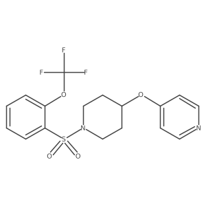 4-((1-((2-(Trifluoromethoxy)phenyl)sulfonyl)piperidin-4-yl)oxy)pyridine Structure