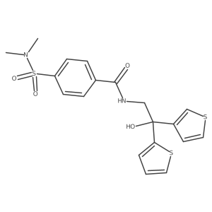 4-(N,N-dimethylsulfamoyl)-N-(2-hydroxy-2-(thiophen-2-yl)-2-(thiophen-3-yl)ethyl)benzamide结构式