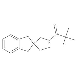 N-((2-methoxy-2,3-dihydro-1H-inden-2-yl)methyl)pivalamide结构式