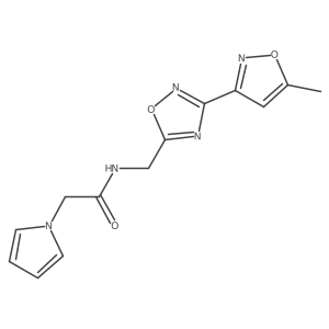 N-((3-(5-methylisoxazol-3-yl)-1,2,4-oxadiazol-5-yl)methyl)-2-(1H-pyrrol-1-yl)acetamide Structure