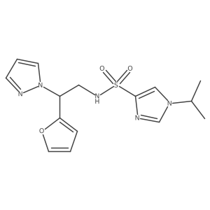 N-(2-(furan-2-yl)-2-(1H-pyrazol-1-yl)ethyl)-1-isopropyl-1H-imidazole-4-sulfonamide Structure