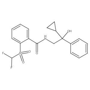 N-(2-cyclopropyl-2-hydroxy-2-phenylethyl)-2-((difluoromethyl)sulfonyl)benzamide Structure