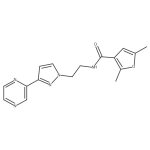 2,5-dimethyl-N-(2-(3-(pyrazin-2-yl)-1H-pyrazol-1-yl)ethyl)furan-3-carboxamide Structure