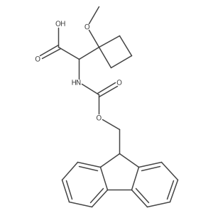2-({[(9H-fluoren-9-yl)methoxy]carbonyl}amino)-2-(1-methoxycyclobutyl)acetic acid结构式