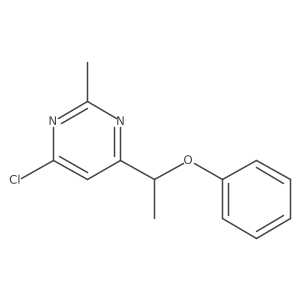 4-Chloro-2-methyl-6-(1-phenoxyethyl)pyrimidine Structure