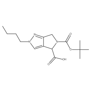 5-[(tert-butoxy)carbonyl]-2-butyl-2H,4H,5H,6H-pyrrolo[3,4-c]pyrazole-4-carboxylic acid Structure