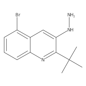 5-Bromo-2-tert-butyl-3-hydrazinylquinoline结构式