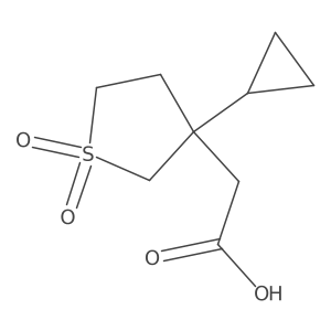 2-(3-Cyclopropyl-1,1-dioxo-1lambda6-thiolan-3-yl)acetic acid Structure