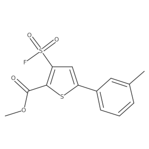 Methyl 3-(fluorosulfonyl)-5-(3-methylphenyl)thiophene-2-carboxylate结构式