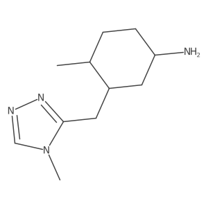4-methyl-3-[(4-methyl-4H-1,2,4-triazol-3-yl)methyl]cyclohexan-1-amine Structure