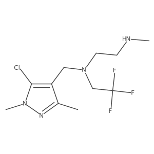[(5-chloro-1,3-dimethyl-1H-pyrazol-4-yl)methyl][2-(methylamino)ethyl](2,2,2-trifluoroethyl)amine结构式