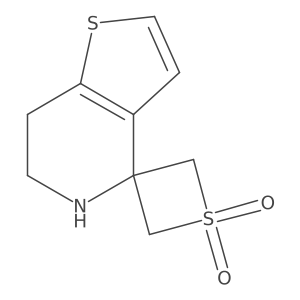6,7-dihydro-5H-spiro[thieno[3,2-c]pyridine-4,3'-[1lambda6]thietane]-1',1'-dione结构式