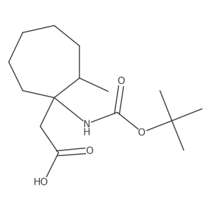 2-(1-{[(Tert-butoxy)carbonyl]amino}-2-methylcycloheptyl)acetic acid Structure