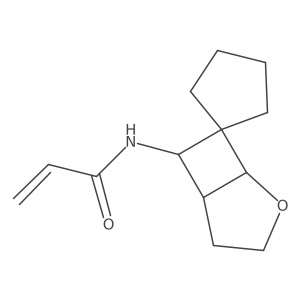 N-Spiro[2-oxabicyclo[3.2.0]heptane-7,1'-cyclopentane]-6-ylprop-2-enamide结构式