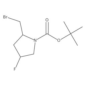 tert-Butyl(2R,4R)-2-(bromomethyl)-4-fluoropyrrolidine-1-carboxylate结构式