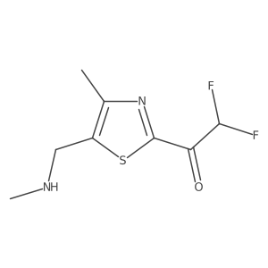 2,2-Difluoro-1-{4-methyl-5-[(methylamino)methyl]-1,3-thiazol-2-yl}ethan-1-one Structure