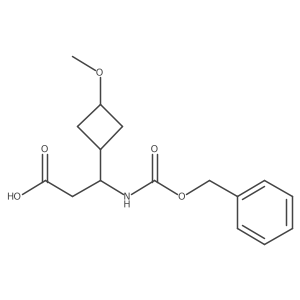 (3S)-3-{[(benzyloxy)carbonyl]amino}-3-(3-methoxycyclobutyl)propanoic acid结构式