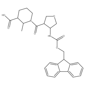 1-[4-({[(9H-fluoren-9-yl)methoxy]carbonyl}amino)oxolane-3-carbonyl]-2-methylpiperidine-3-carboxylic acid Structure